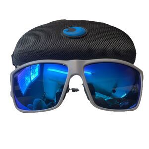 Costa Rinconcito RIC 02 Gray Wrap Sunglasses Blue Polarized 580P w/ Case